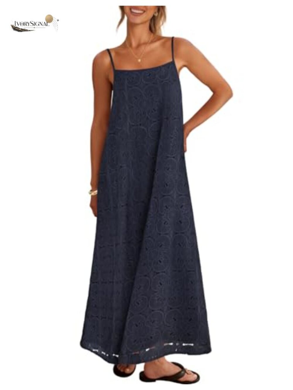 MEROKEETY Women's Summer Maxi Dress Boho Spaghetti Strap Sundress